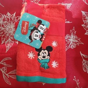 Disney 2 pack hand towels red mickey mouse and minnie mouse hand towels